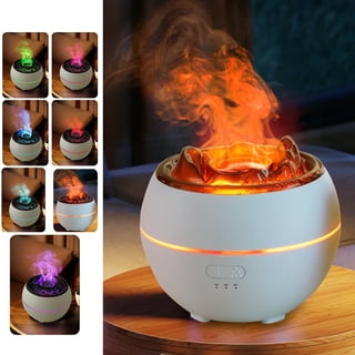 AuraDecor Aromatherapy Essential Oil Volcano Shape Diffuser with Flame  Light, 130mL Quiet Mist Humidifiers, Essential Oils Home Aroma Air  Diffusers