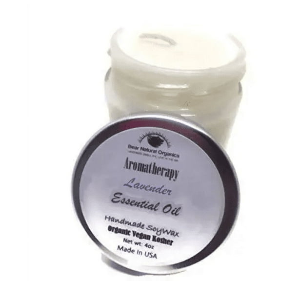 Aromatherapy Lavender Peppermint Essential Oil Calming Soy Wax Candle 6 Ounce