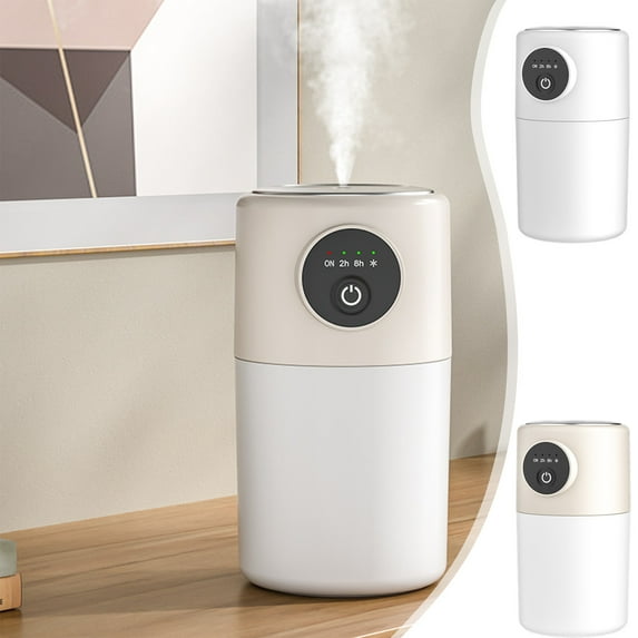 Aromatherapy Oil Diffuser 300mL Ultrasonic Humidifier, USB Powered Quiet Operation Below 35dB, 8-12 Hour Timer, Essential Oil Vaporizer for Home Office Bedroom Yoga, White or Beige, ABS Material