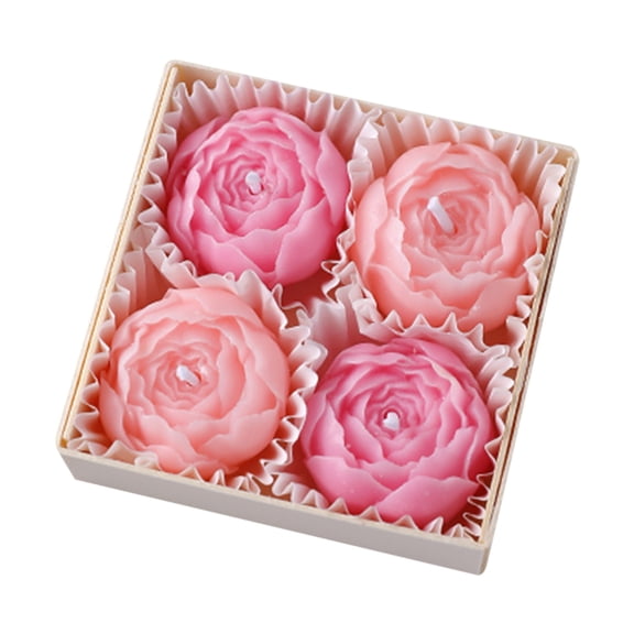 Aromatherapy Scented Candle Gift Box Set - Peony and Rose Scented Soy Wax Candles for Festival Gifts, Anniversary Presents, Mother's Day Souvenir and Home Relaxation Decor