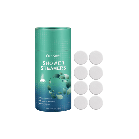 Aromatherapy Shower Tablets, 6-Pack, Infused with Essential Oils for Relaxation, Spa-Quality Fizzing Bath Bombs for Stress Relief, Gifts for Women and Men