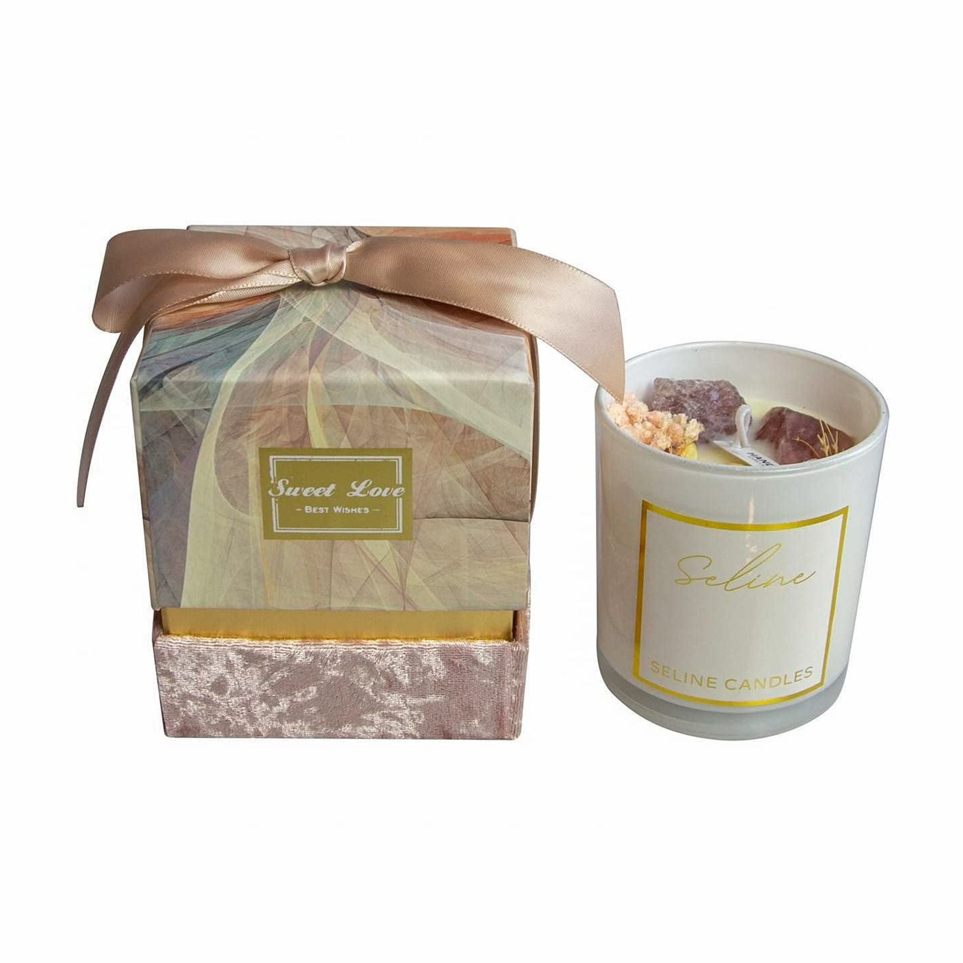 Aromatherapy Soy Candle | Soy Wax Candle with Essential Oil | Crystals ...