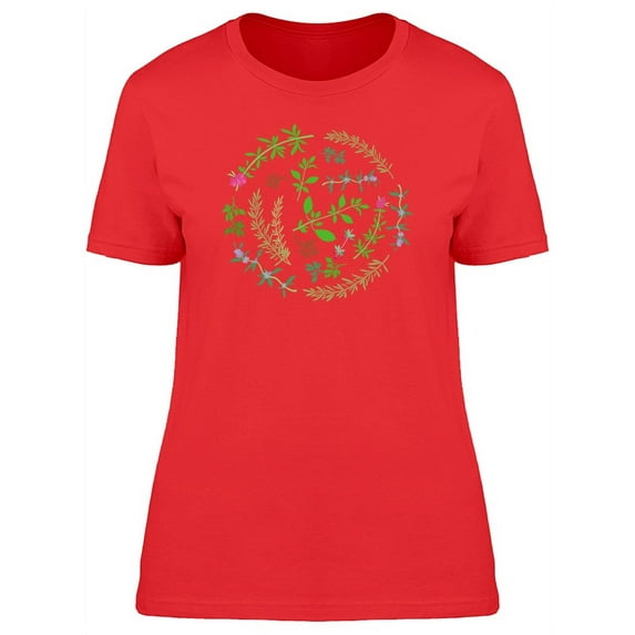 Aromatic Herbs Collage T-Shirt Women -Image by Shutterstock, Female Medium