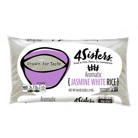 4Sisters Premium Aromatic Jasmine White Rice, 5 lb