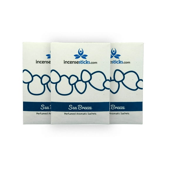 Aromatic Sachets - Sea Breeze Scent - 3 Packs - 12.5g - Crisp and Refreshing Oceanic Aroma