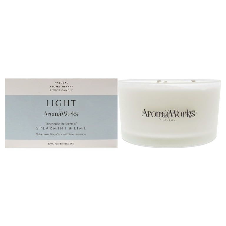 AromaWorks Light Range Spearmint and Lime Candle 3-Wick Large AromaWorks Light Range Spearmint and Lime Candle 3-Wick Large