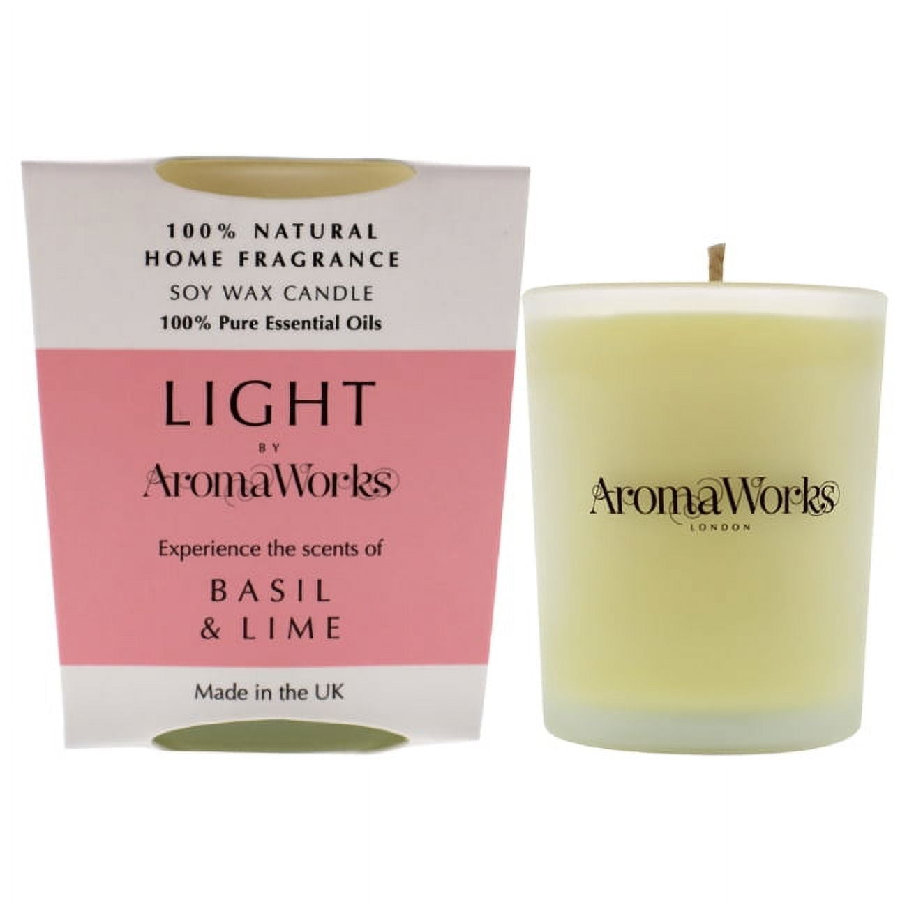 Aromaworks Light Candle Small Basil and Lime 2.65 oz