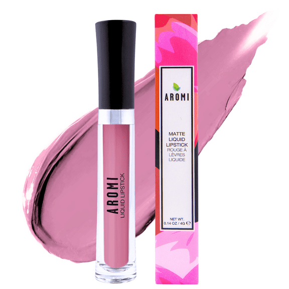 Aromi Berry Nude Matte Liquid Lipstick, Long-lasting, Dusty Rose Lip Color for Women