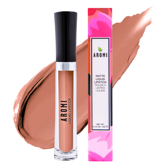 Aromi Caramel Beige Matte Liquid Lipstick | Sand  Lip Color for Women , Long-Lasting (Caramel Nude)