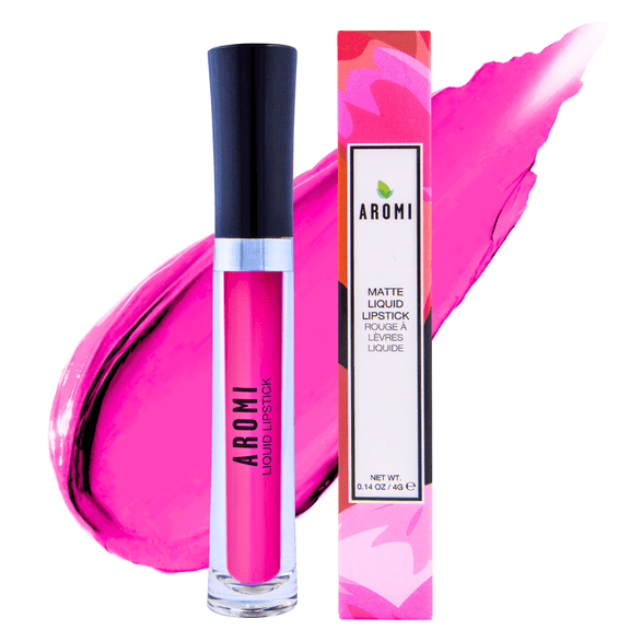 Aromi Neon Magenta Liquid Lipstick | Bright, Hot Pink Lip Color for Women, Long-lasting, Long Wear (Electric Orchid)