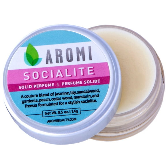 Aromi Socialite Solid Perfume | Jasmine, Lily, Freesia Fragrance, Floral Parfum, Wax Scent (Socialite)