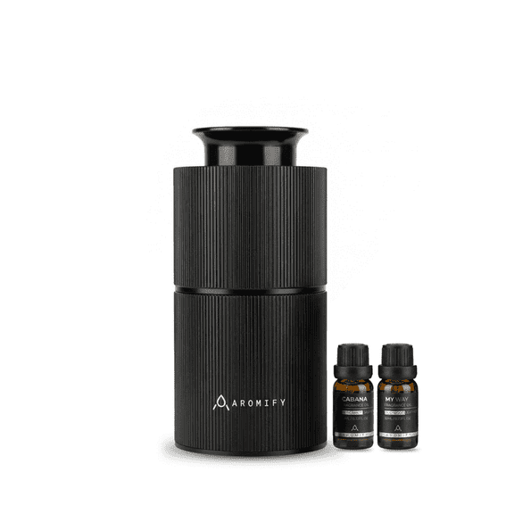 Aromify Portable Studio Diffuser, Wireless, Silent Operation, Small Spaces, 500 Sq Ft 2 Bottles of Oil Included
