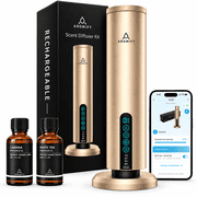 Aromify Wireless Starter Kit, Wireless, Bluetooth & Manual Control, 1,200 Sq Ft   2 Bottles of Oil Included, Gold