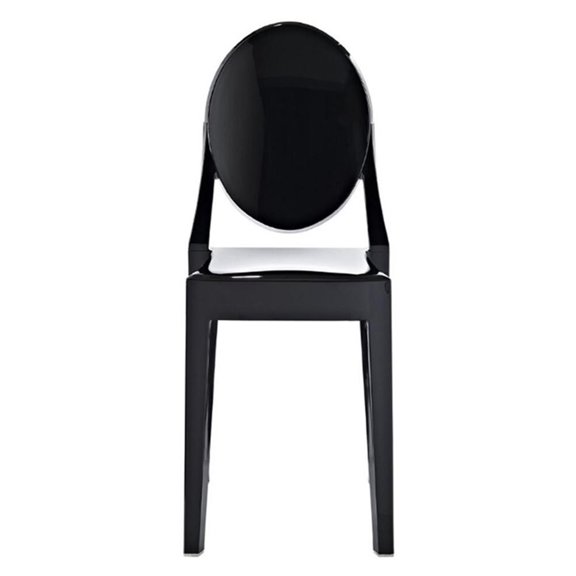 Aron Living 18.5" Mid-Century Plastic Dining Chair in Black