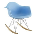 thumbnail image 1 of Aron Living Atoll 26" Mid-Century Plastic Rocker Arm Chair in Blue, 1 of 1