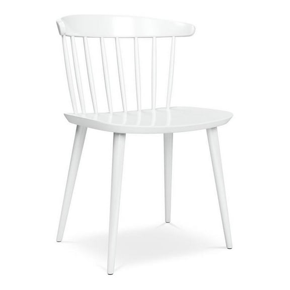 Aron Living Brook 17" Mid-Century Plastic Dining Chair in White