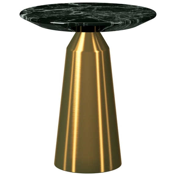 Aron Living Lodge Marble Side Table in Gold