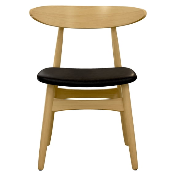 Aron Living Lulu Faux Leather Dining Chair in Black