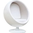 thumbnail image 1 of Aron Living Pod Chairs 53" Fiberglass and Wool Easter Egg Chair in Red/White, 1 of 5