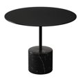 thumbnail image 1 of Aron Living Poke 17.3" Mid-Century Marble and Metal Coffee Table in Black, 1 of 5