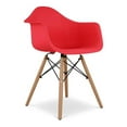 thumbnail image 1 of Aron Living Pyramid 17.5" Plastic and Beech Wood Armchair in Red, 1 of 4