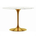 thumbnail image 1 of Aron Living Rose 40" Round Artifical Marble and Metal Dining Table in Gold, 1 of 4