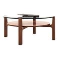thumbnail image 1 of Aron Living Soho Round Solid Wood Coffee Table in Walnut, 1 of 5