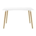 thumbnail image 1 of Aron Living Vincent 29.5" Rectangular Mid-Century Wood Dining Table in White, 1 of 3