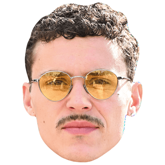 Aron Piper (Glasses) Big Head. Larger than life mask.