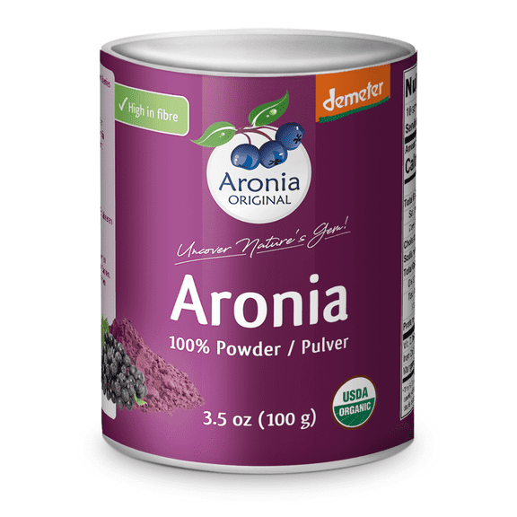 Aronia ORIGINAL Organic Aronia Berry Powder 3.5 oz (100 g) | 10:1 Fruit-to-Powder Ratio, over 1,000 Aronia Berries, No Added Sugar, No Additives | Vegan, Organic, Non-GMO Black Chokeberry