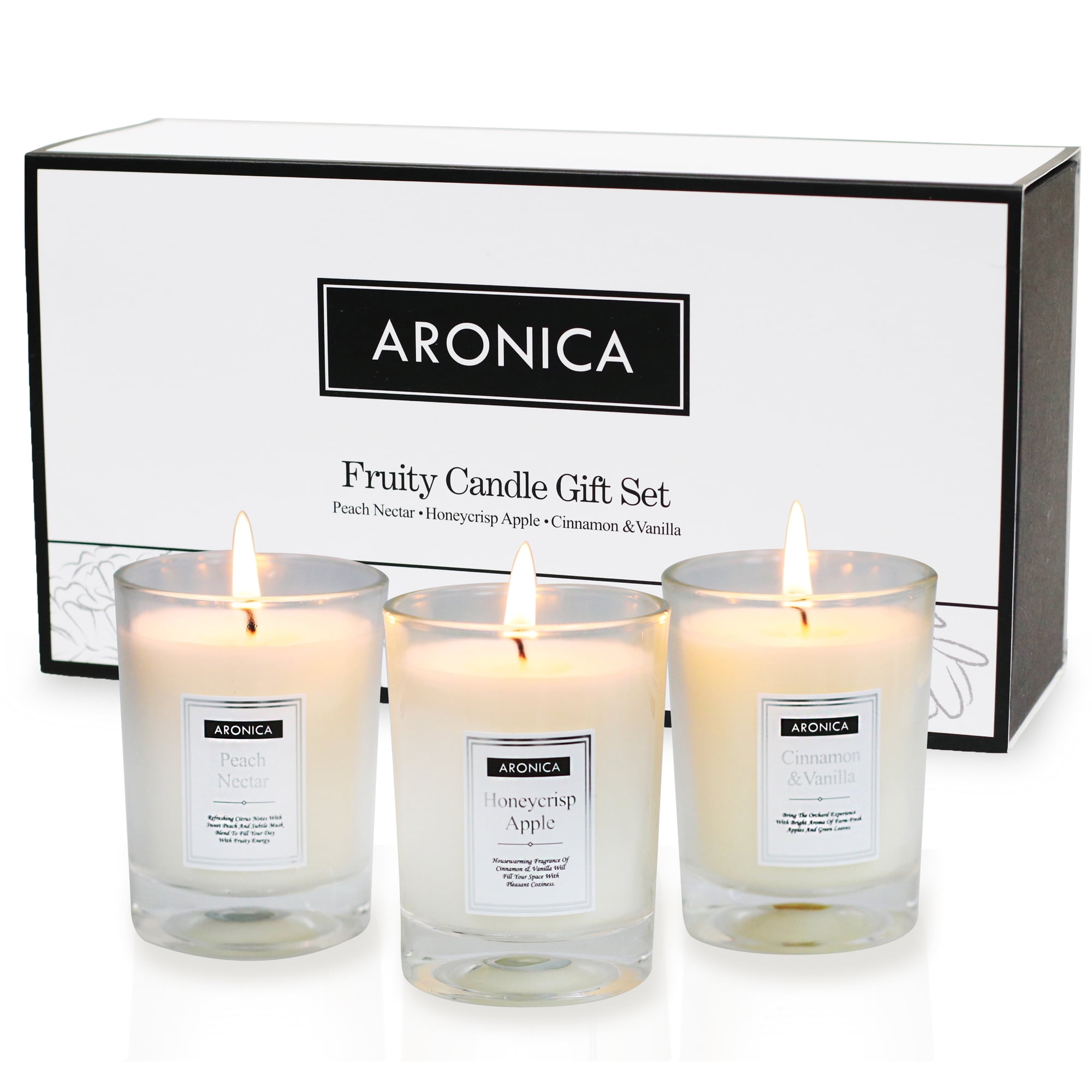 Aronica Fruity Scented Candle Gift Set - 3 Pieces