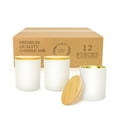 thumbnail image 1 of Aroparc 12 Pack 10oz Glass Candle Jars with Warm Gold Interior, White Matte Tumbler Jar for Candle Making (12 Jars and 12 Bamboo Lids) Candle Tins Candle Making Supplies - White Matte, 1 of 3