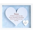 thumbnail image 1 of Arora Said with Sentiment ‚ÄòSister‚Äô Heart Frame 7605, One Size, Multicolour, 1 of 1