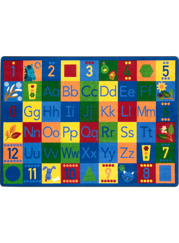 Around the Block II 7'8" x 10'9" area rug in color Multi