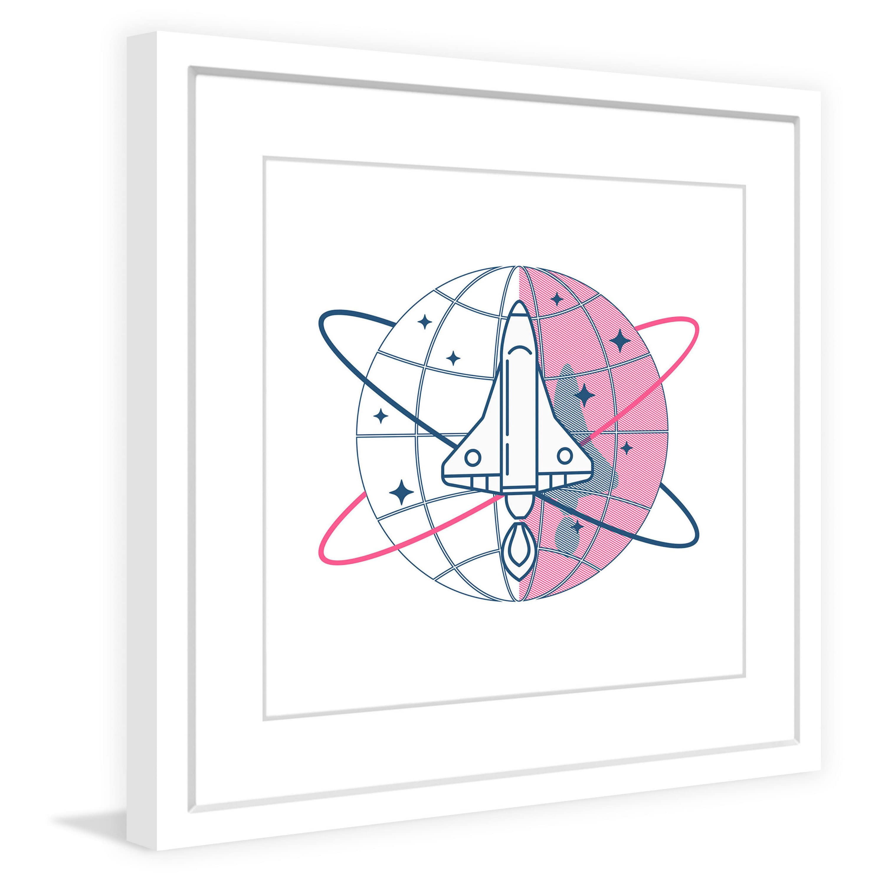 "Around the Globe" Framed Painting Print
