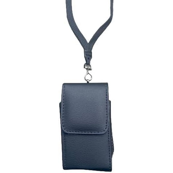 Around the Neck Leather Case with Belt Loops and Clip Compatible with Consumer Cellular iris easy Flip Phone