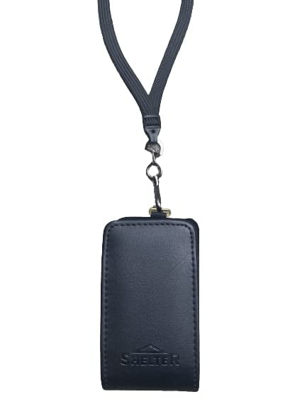Around the Neck Open top leather case with Safety Lanyard compatible ...