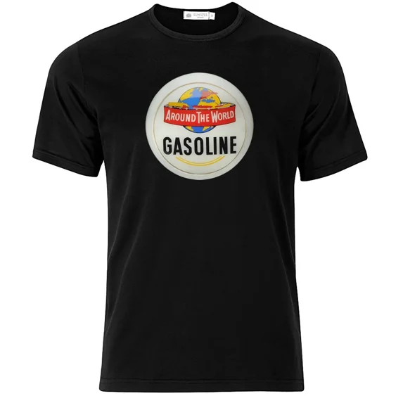 Around the World Gasoline - Graphic Cotton T Shirt Short & Long Sleeve