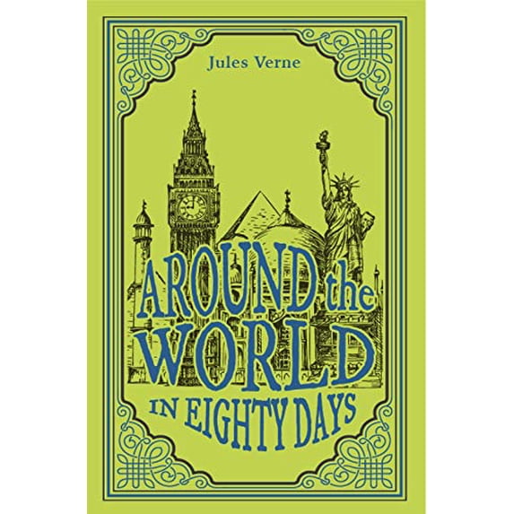 Pre-Owned Around the World in Eighty Days, Jules Verne Classic Novel, (Phileas Fogg, Adventure, Travel Tale), Ribbon Page Marker, Perfect for Gifting, 9781774021729, 1774021722, Paperback,