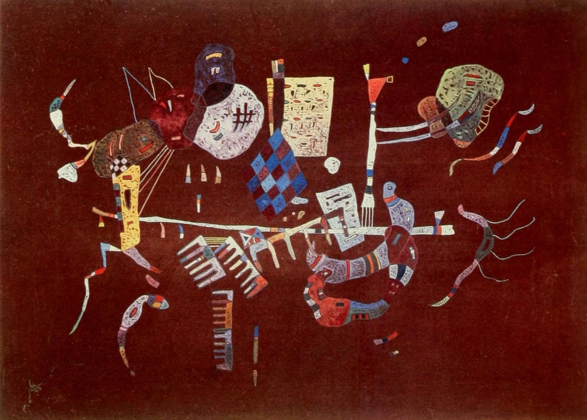 Around the line 1943 Canvas Art - Wassily Kandinsky (18 x 24)