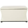 thumbnail image 1 of Aroura Bicast Leather Bench, White, 1 of 3