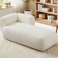 thumbnail image 1 of Arouseden 64 Inch Left Arm Chaise Lounge Chair Indoor,Small Chaise Lounge for Small Space,White Fainting Couch,End of Bed Couch,Cloud Lounge Chair Living Room,Bedroom, 1 of 6