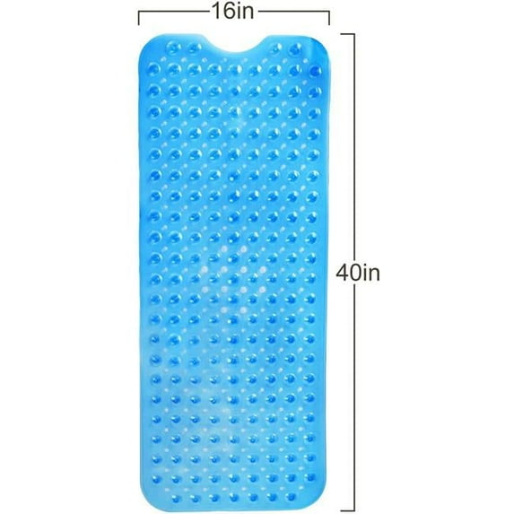Arovene 2757 Clear & Blue Bath Mats