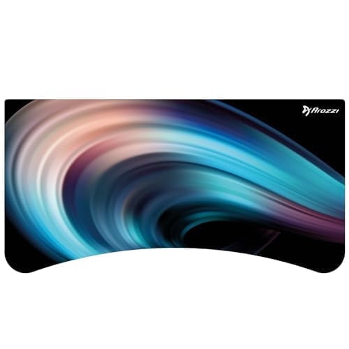 Arozzi Arena Gaming Desk Mat, Full Surface Custom Desk Pad, Interchangeable, Water Resistant & Washable Computer Desk Mouse Pad with Stitched Edges (D009)