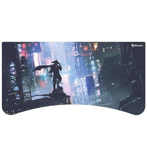 Arozzi Arena Gaming Desk Mat, Full Surface Custom Desk Pad, Interchangeable, Water Resistant & Washable Computer Desk Mouse Pad with Stitched Edges (D020)