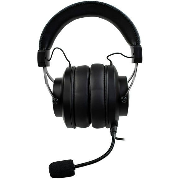 Arozzi Aria Gaming Headset with Detachable Microphone 50mm Drivers Microphone Mute Button Volume Control Aluminum Frame and 7.25 ft Braided Cable - Black