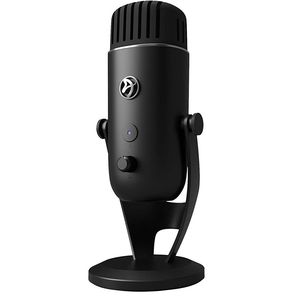 Arozzi Colonna Professional USB Condenser Microphone for PC, Mac, Gaming, Recording, Streaming, Podcasting on PC, Desktop Mic with Multi Pick-up Patterns - Black