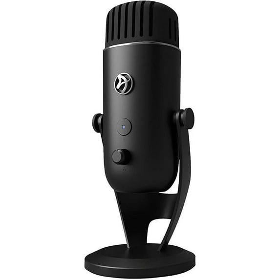 Arozzi Colonna Professional USB Condenser Microphone for PC, Mac, Gaming, Recording, Streaming, Podcasting on PC, Desktop Mic with Multi Pick-up Patterns - Black