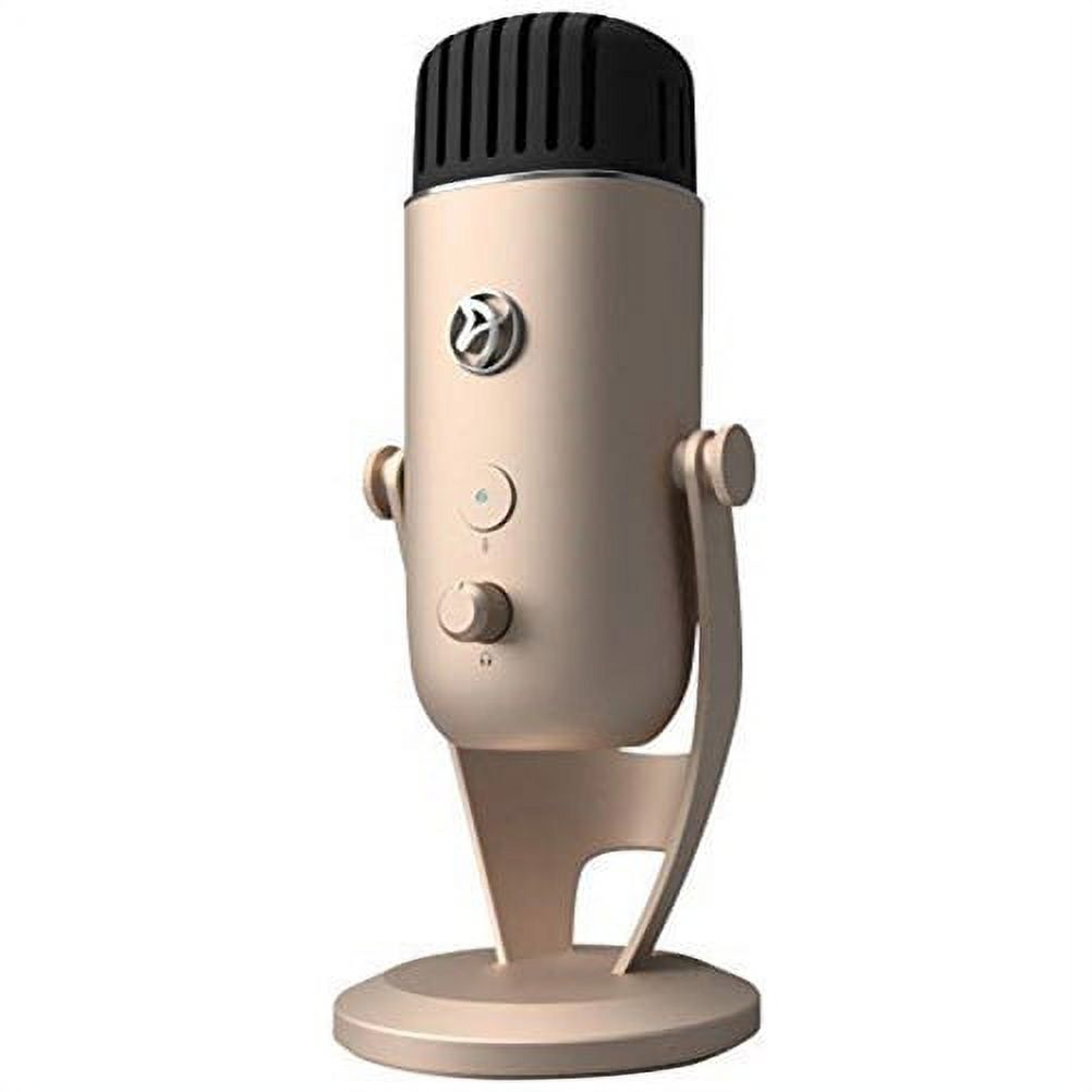 Arozzi Colonna Professional USB Condenser Microphone for PC, Mac, Gaming, Recording, Streaming, Podcasting on PC, Desktop Mic with Multi Pick-up Patterns - Gold