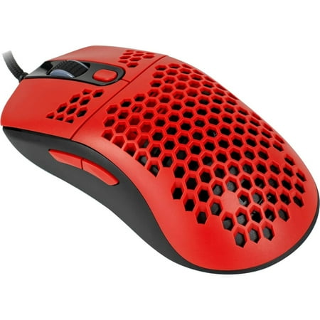 Arozzi - Favo Lightweight Wired Optical Gaming Mouse - Red
